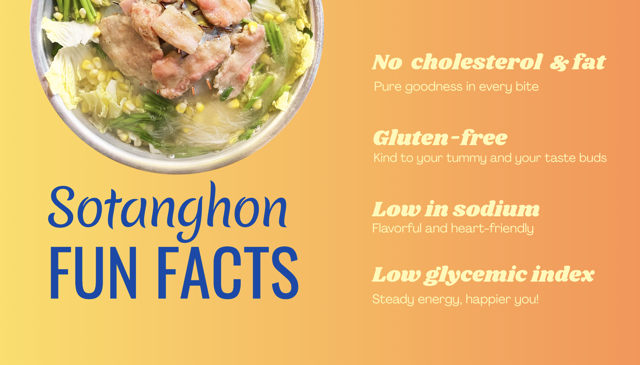 Fun Facts about sotanghon no cholesterol, sotanghon noodles gluten free, low in sodium, low glycemic index, noodles for diabetics
